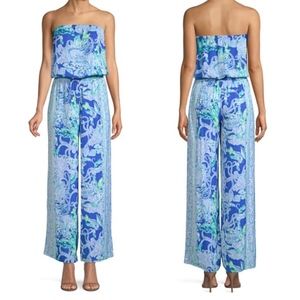 NWT Lilly Pulitzer Jumpsuit in Blue Current
